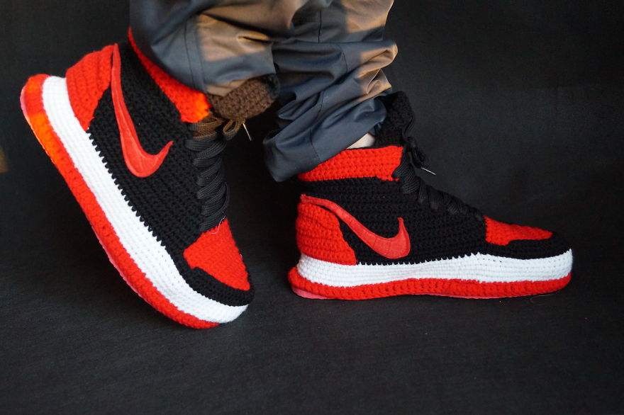 Crochet Nike Air Jordan 1 Retro Home Shoe