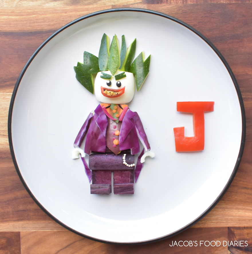 Joker From The Batman Lego Movie - Egg With Vegetables