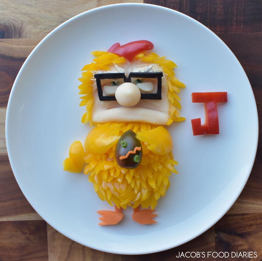 Carl Fredrickson Dressed A Chicken For Easter - Chicken With Mash Potato And Yellow Capsicum