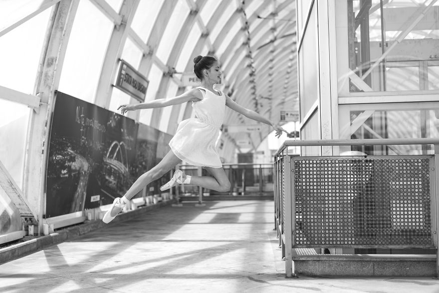 I Captured The Little Ballerina Levitating On The Streets Of Bucharest