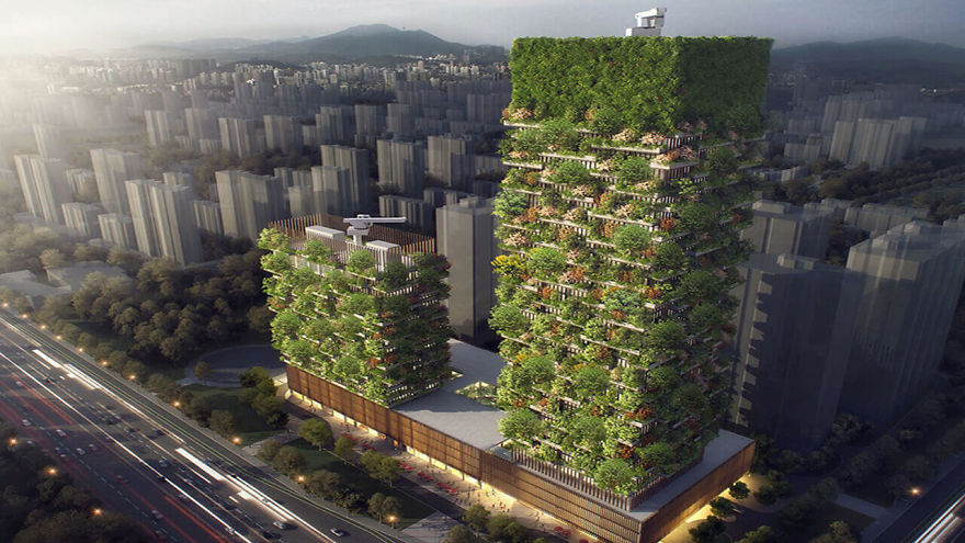 First Building Covered In Evergreen Trees Looks Absolutely Magical In World