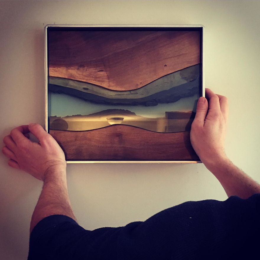Glass "River" Art Flows Across The Wall In Artist Kyle Miller's New Series Glass "River" Art Flows Across The Wall In Artist Kyle Miller's New Series