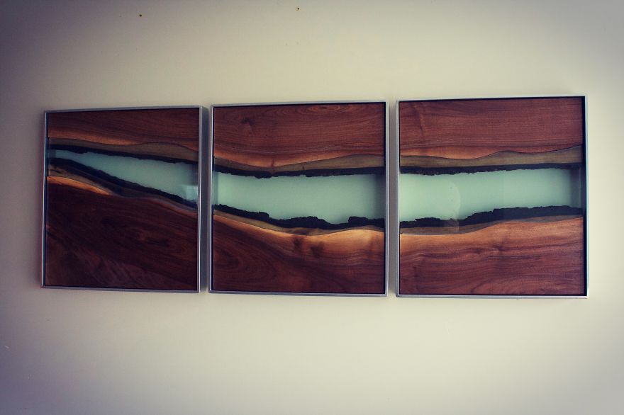Glass "River" Art Flows Across The Wall In Artist Kyle Miller's New Series Glass "River" Art Flows Across The Wall In Artist Kyle Miller's New Series