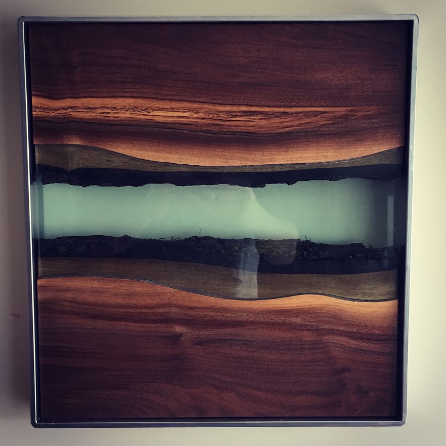 Glass "River" Art Flows Across The Wall In Artist Kyle Miller's New Series Glass "River" Art Flows Across The Wall In Artist Kyle Miller's New Series