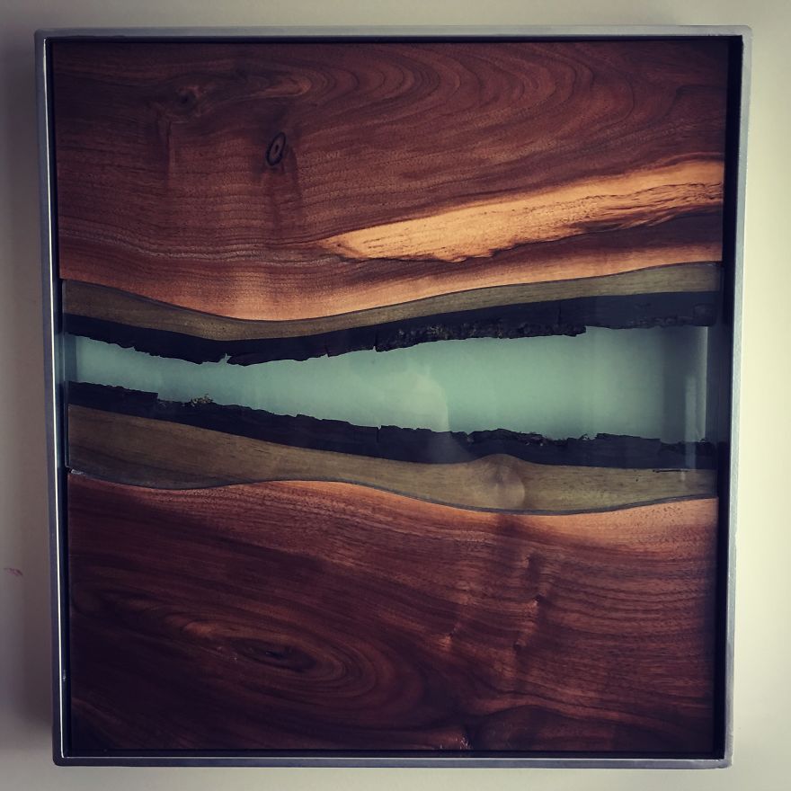 Glass "River" Art Flows Across The Wall In Artist Kyle Miller's New Series Glass "River" Art Flows Across The Wall In Artist Kyle Miller's New Series