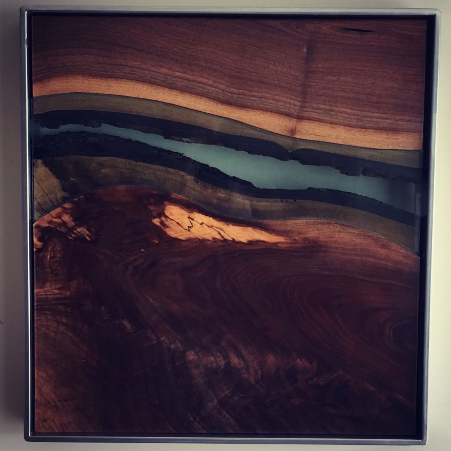 Glass "River" Art Flows Across The Wall In Artist Kyle Miller's New Series Glass "River" Art Flows Across The Wall In Artist Kyle Miller's New Series