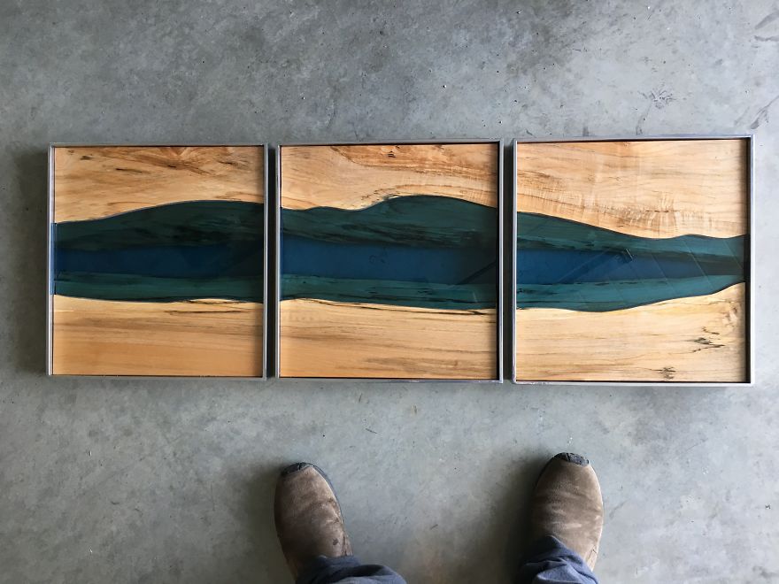 Glass "River" Art Flows Across The Wall In Artist Kyle Miller's New Series Glass "River" Art Flows Across The Wall In Artist Kyle Miller's New Series