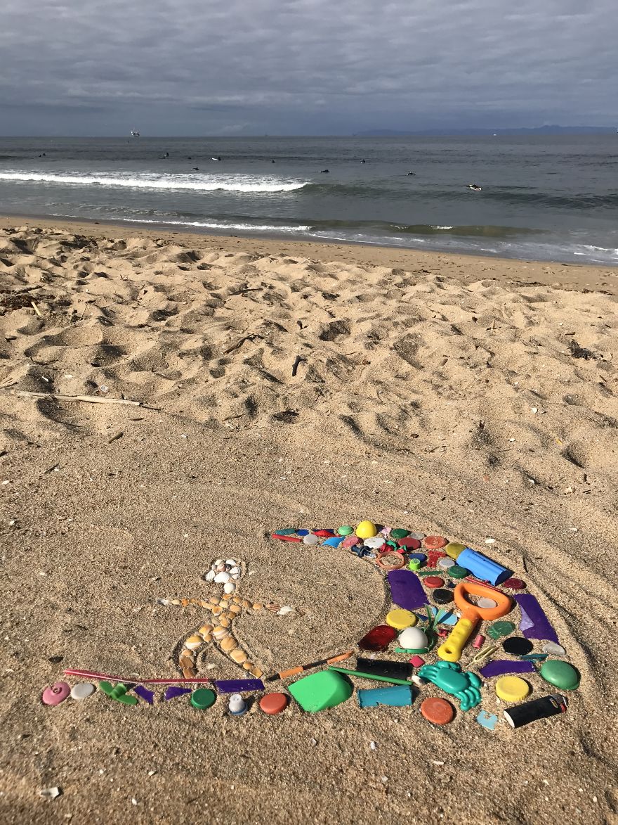 I Create Beach Mosaic Art With A Message