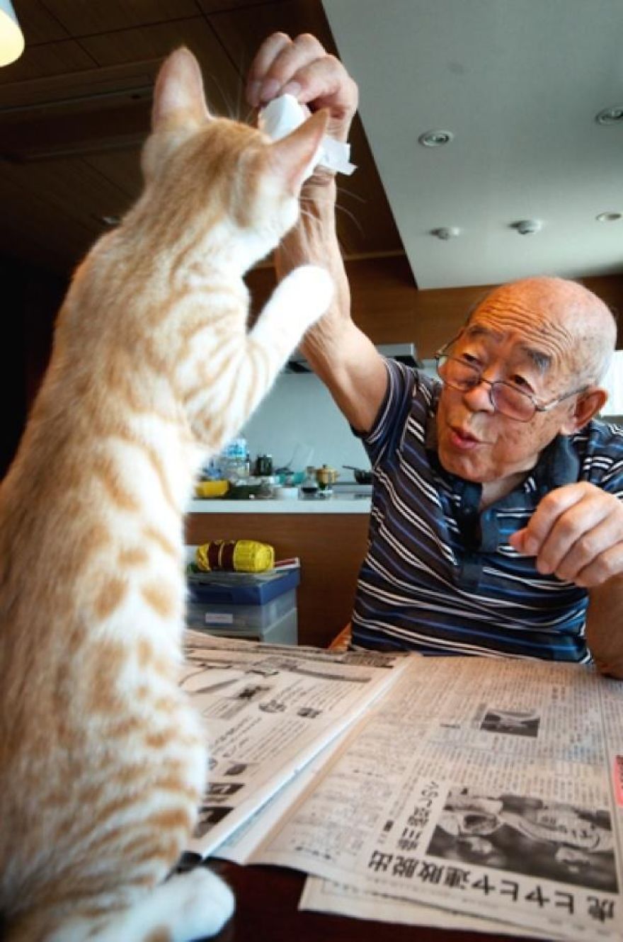 "I Got A Cat For My Sick And Grumpy Grandpa, And He Turned His Life Around" "I Got A Cat For My Sick And Grumpy Grandpa, And He Turned His Life Around"