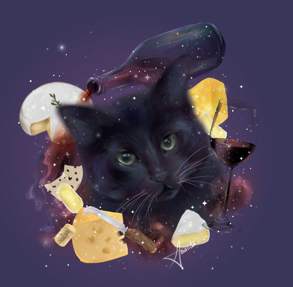 I Illustrate Pets Surrounded By Food