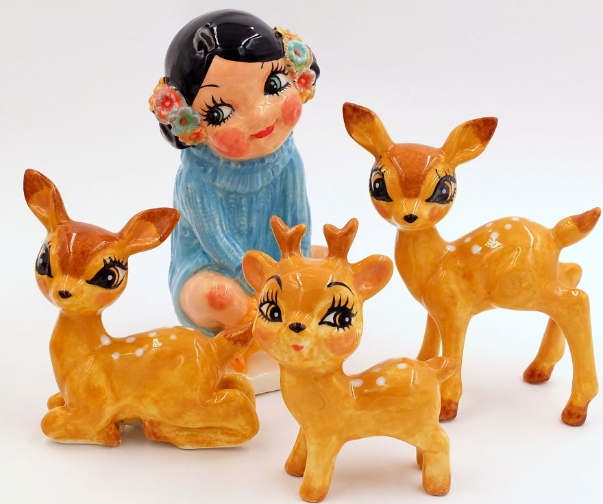 I Create Ceramic Dolls Inspired By Vintage Figurines