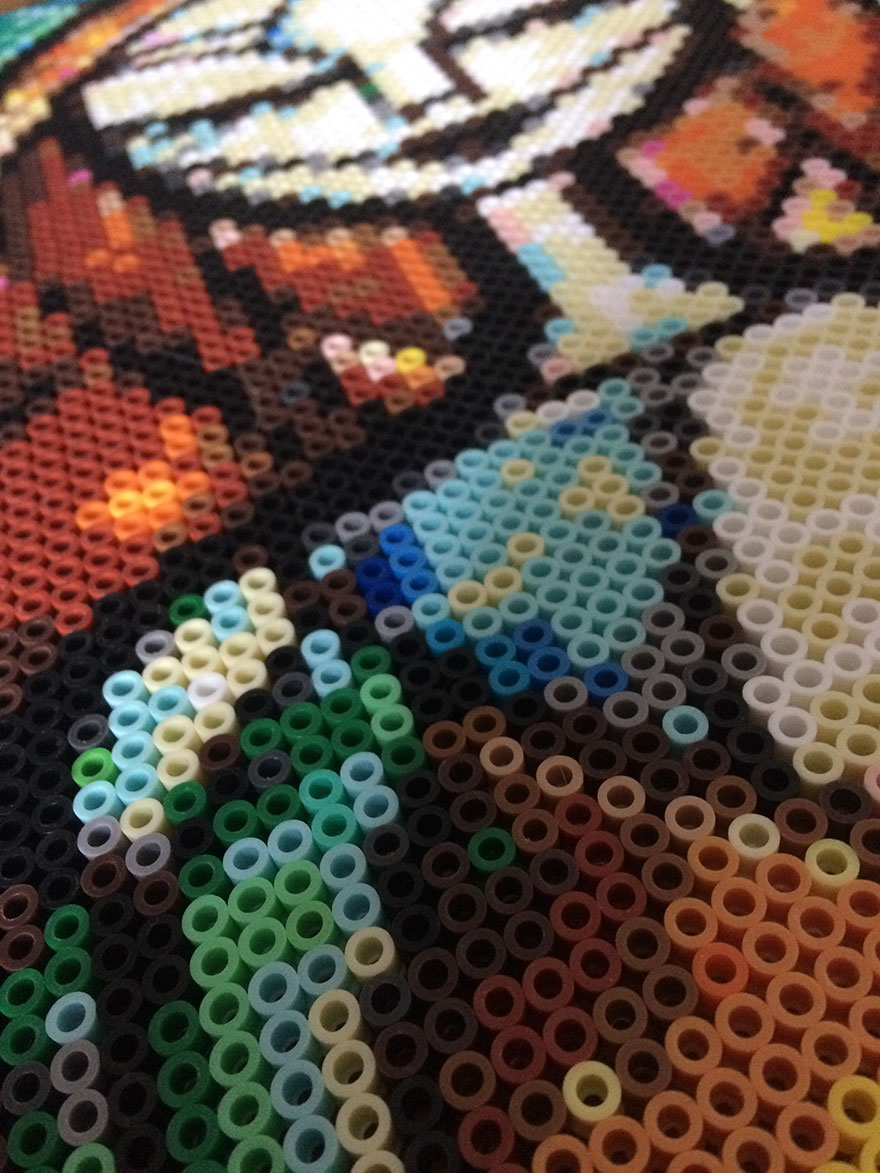 I Made A Portrait From 8316 Beads