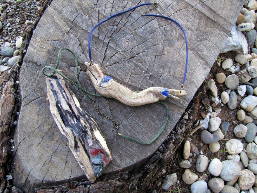 I Make Unique Statement Jewelry Using Driftwood, Stones And Crystals