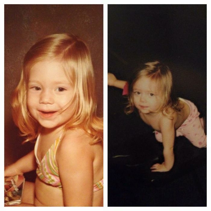 My Daughter When She Was 2 And When I Was 2