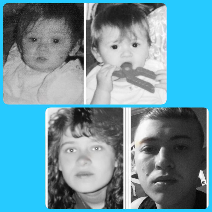 Me (left) And My Daughter (right)-(top), Me (left) And My Son (right)-(bottom)