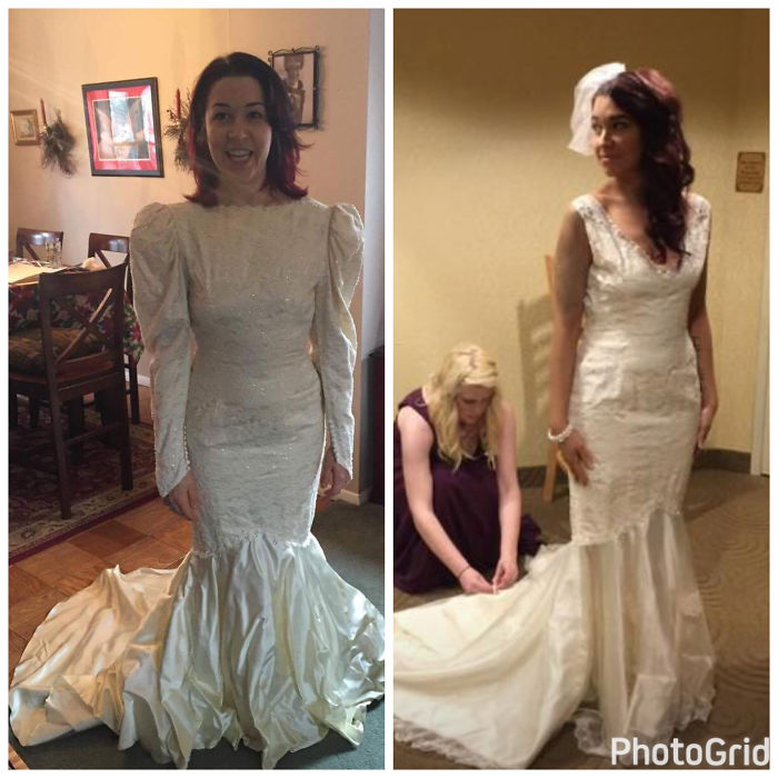 Recreated My Moms Wedding Dress From The 80s