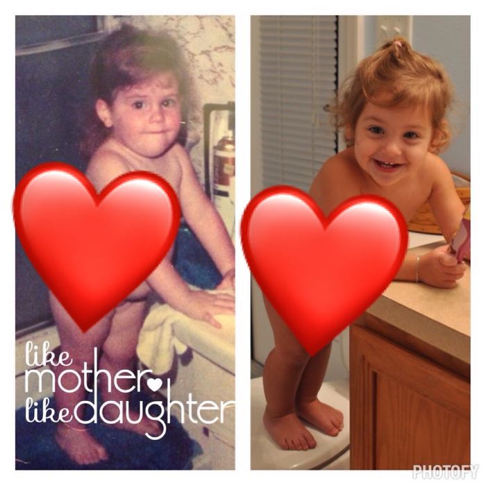 Myself On Left 2.5 Yrs Old, Right Daughter 2.5 Yrs Old