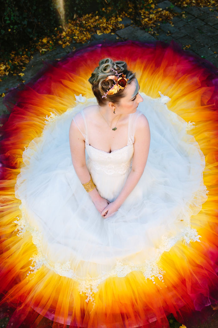 We Spent 61 Hours To Create This Incredible Dipdye Wedding Dress