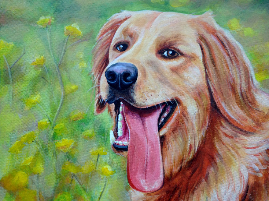 I Show Dog's Personalities By Painting Adorable Portraits