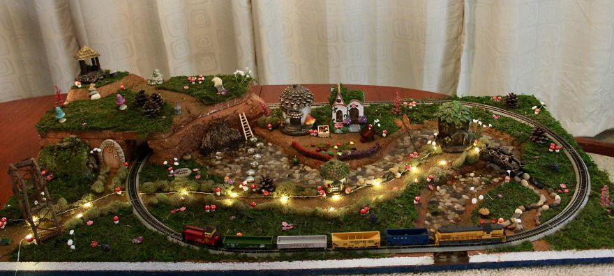My Boyfriend And I Made A Fairy Train Layout For Kids Of All Ages