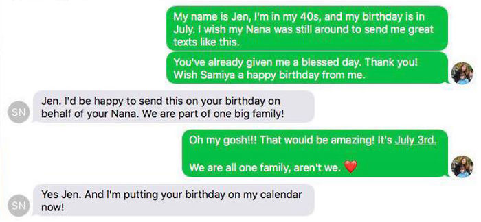 Nana Accidentally Texts Wrong Person Happy Birthday, Then Has Sweetest Response When She Realizes Mistake.