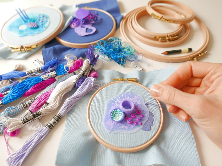New 3d Embroideries By Nibyniebo Take Art Of Stitching To The Next Level