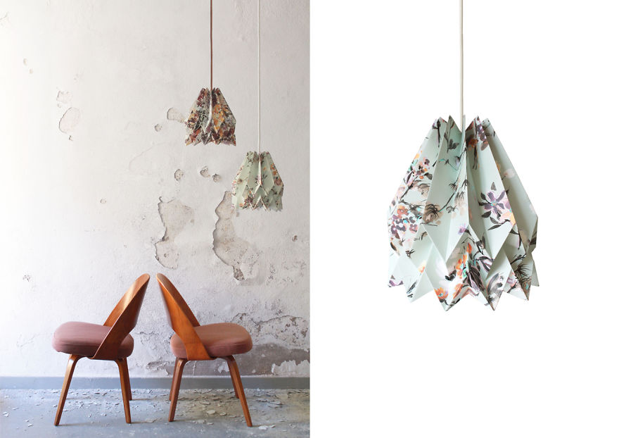 These Origami Lampshades Are Carefully Handcrafted With An Eco-Conscious Approach