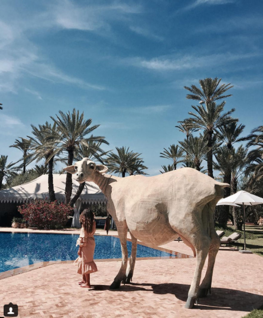 Giant Animals Inside A Villa, Upside Down House In A Yard And A House That Makes You Feel Like A 4 Year Old, In Marrakech.