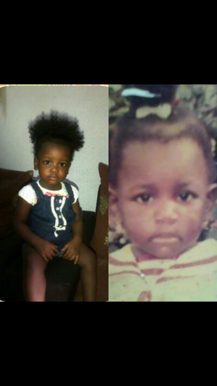 Me At 2(right Pic) And My Daughter Same Age