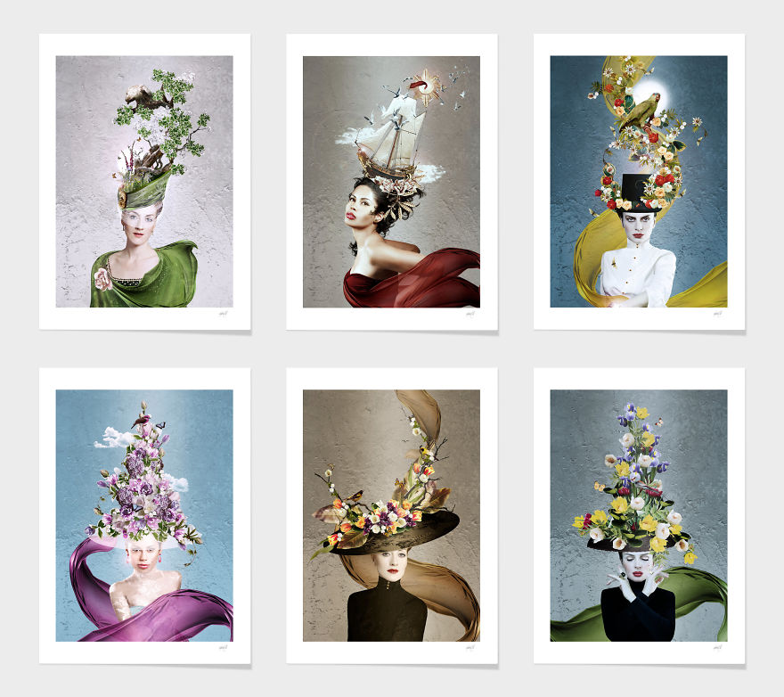 Spring Has Sprung And So Has These Fabulous Fantasy Hat Designs, Created And Chosen From 100's Of Flower Images Taken This Spring
