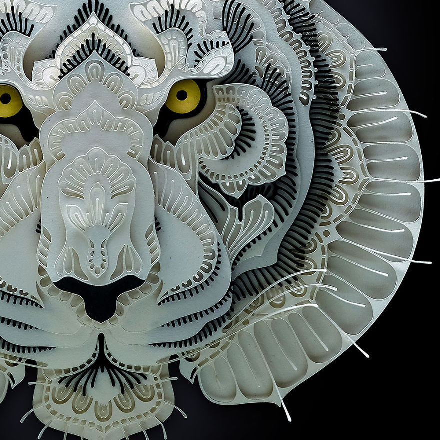 The Artist's Intricate Paper Sculptures Highlight The Status Of Species Threatened With Extinction