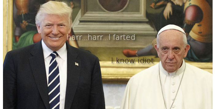 Donald "simpson" Trump Visits The Pope: