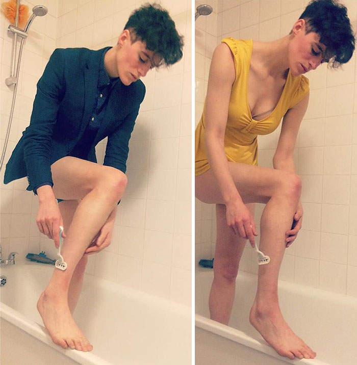 Man Or Woman? Androgynous Model Poses As Both To Challenge Gender Stereotypes