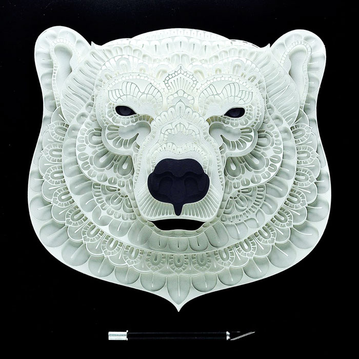 Incredibly Intricate Paper Cut-Outs Of Endangered Animals