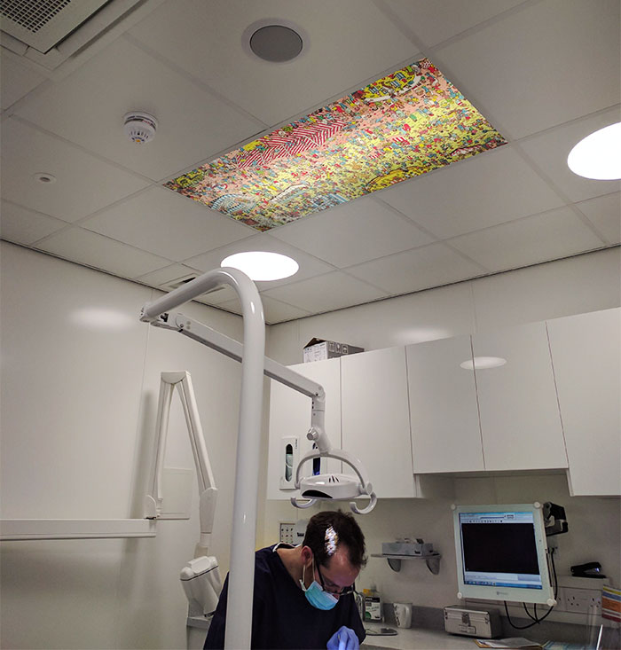 My Local Dentist Has A Ceiling "Where's Wally?" For Patients During Appointments