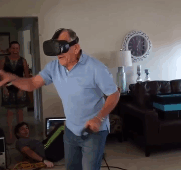 When Your 81-Year-Old Grandpa Runs Out Of Ammo In VR