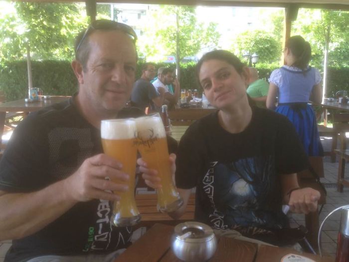 Dad (55) & I (28) Same Face, Same Love For Beer.