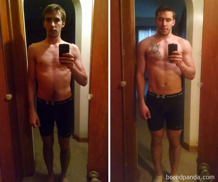 6 Month Transformation. From 136.6lbs To 167.4 6lbs