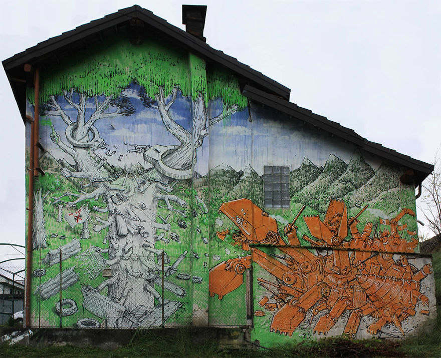 Blur Murals On The Streets Of Italy Facing Environmental And Social Problems Blur Murals On The Streets Of Italy Facing Environmental And Social Problems