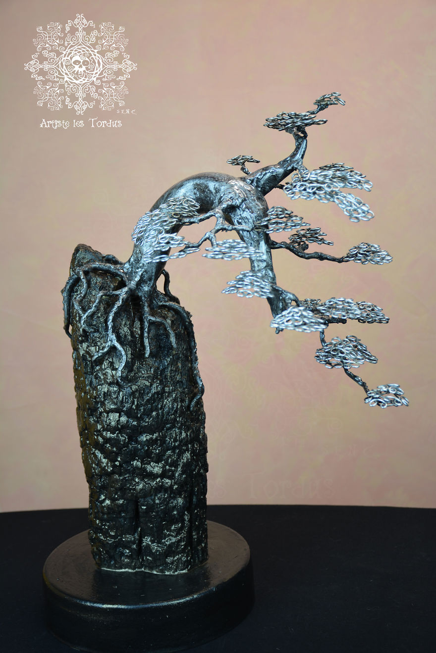 Metal Bonsai Tree (Kengai)