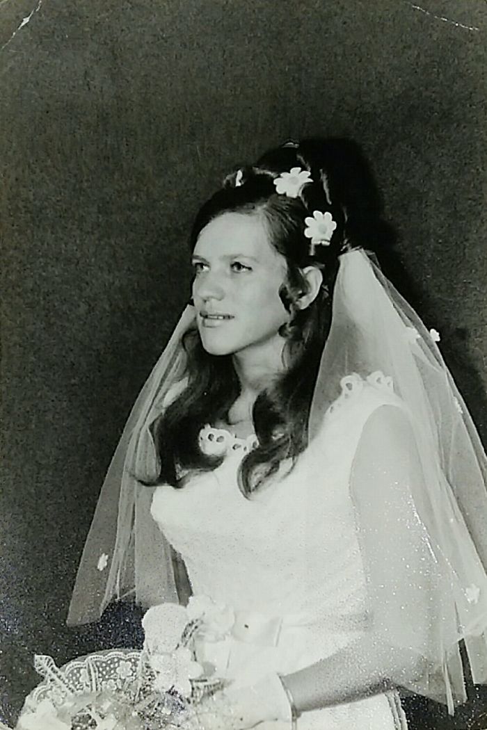 My Mom At Her Wedding Day. 1970