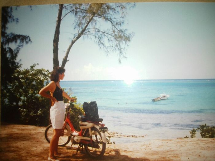 My Mom On The Beautiful Island Mauritius For Their Honeymoon In 1986