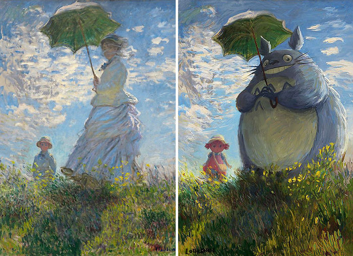 "Mujer con parasol", de Claude Monet