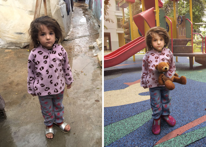 People Are Photoshoping Refugee Zahra Into Different Realities And It’s Heartbreaking