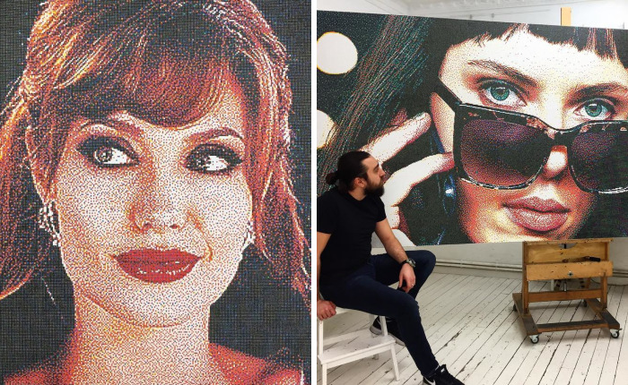 Turkish Artist Recreates Movie Scenes Using Thousands Of Small Colored Dots