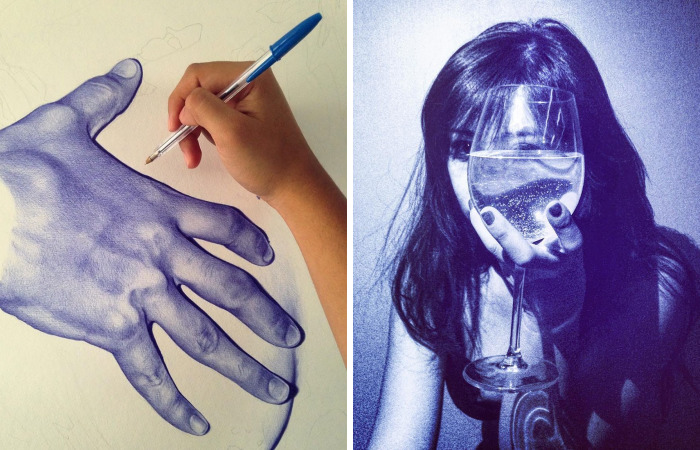 Realistic Drawings With A Ballpoint Pen