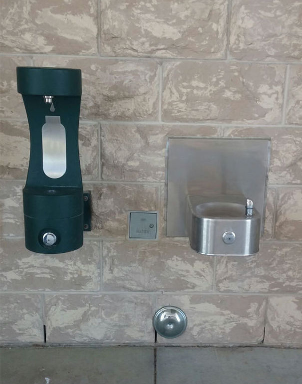 This School Has A Water Fountain And Bottle Fountain