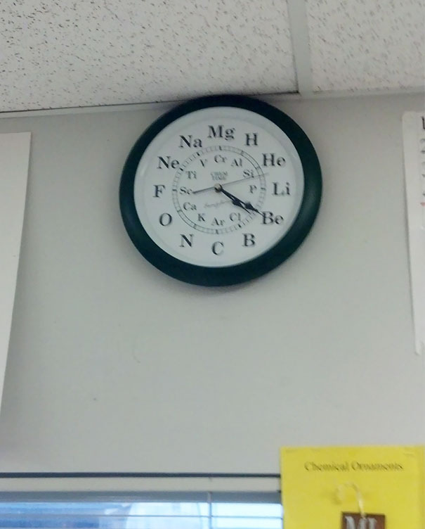 The Clock In My Chemistry Classroom
