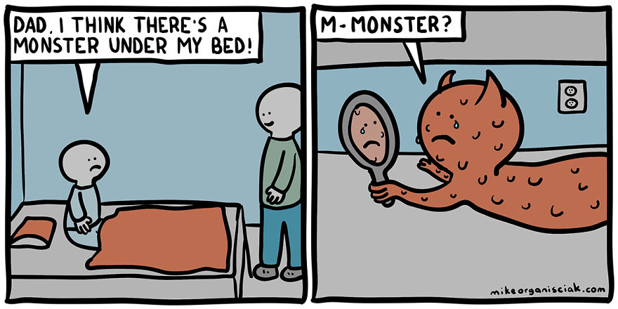 Comic about monster under the bed 