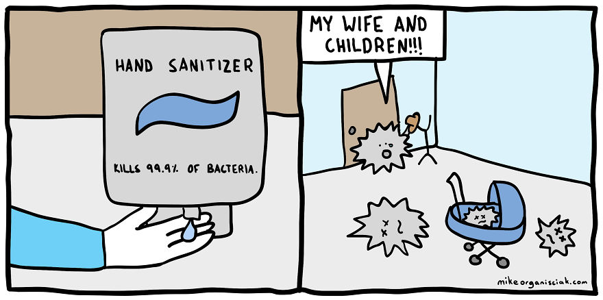 Comics about killing family of bacteria 